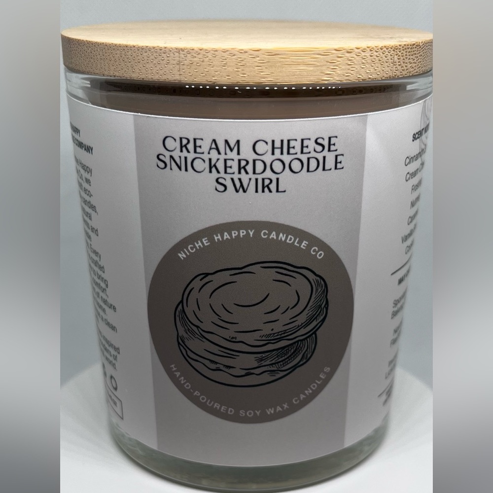 Cream Cheese Snickerdoodle Swirl | 8.45 oz Hand-Poured Soy Wax Candle